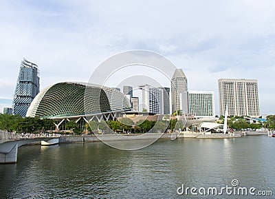 Esplanade â€“ Theatres on the Bay in Singapore Editorial Stock Photo